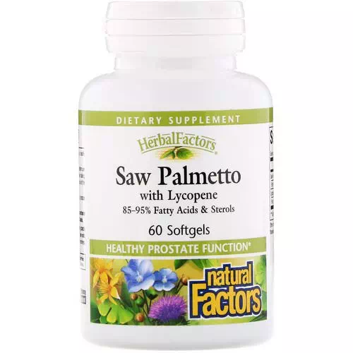 Natural Factors, HerbalFactors, Saw Palmetto with Lycopene, 60 Softgels Review