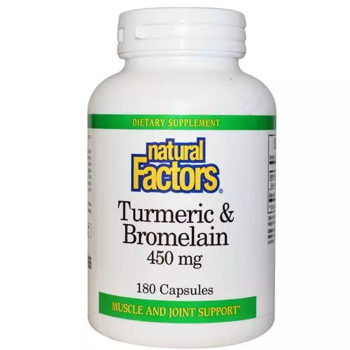 Natural Factors, Turmeric & Bromelain, 450 mg, 180 Capsules Review