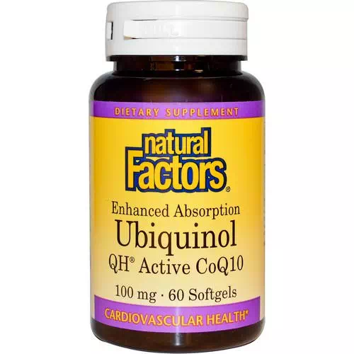 Natural Factors, Ubiquinol, QH Active CoQ10, 100 mg, 60 Softgels Review