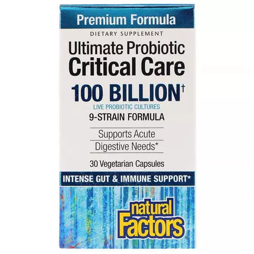 Natural Factors, Ultimate Probiotic Critical Care, 100 Billion CFU, 30 Vegetarian Capsules Review