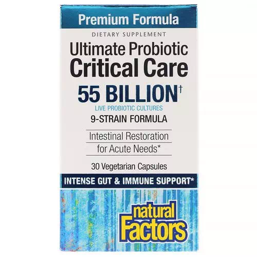 Natural Factors, Ultimate Probiotic, Critical Care, 55 Billion CFU, 30 Vegetarian Capsules Review