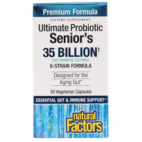 Natural Factors, Ultimate Probiotic, Senior's, 35 Billion CFU, 30 Vegetarian Capsules Review