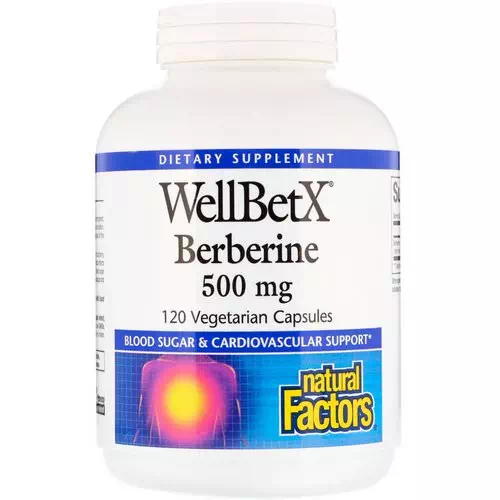 Natural Factors, WellBetX, Berberine, 500 mg, 120 Vegetarian Capsules Review