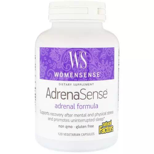 Natural Factors, WomenSense, AdrenaSense, Adrenal Formula, 120 Vegetarian Capsules Review