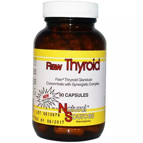 Natural Sources, Raw Thyroid, 90 Capsules Review