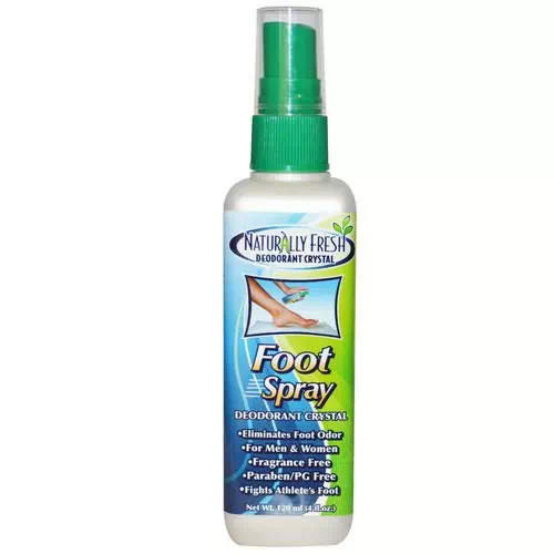 Naturally Fresh, Deodorant Crystal, Foot Spray, 4 fl oz (120 ml) Review