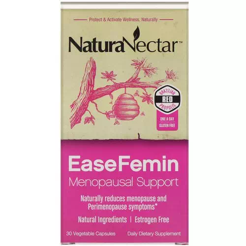 NaturaNectar, EaseFemin, Menopausal Support, 30 Vegetable Capsules Review