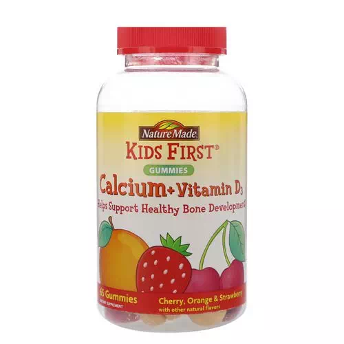Nature Made, Kids First, Calcium + Vitamin D3 Gummies, Cherry, Orange & Strawberry, 65 Gummies Review