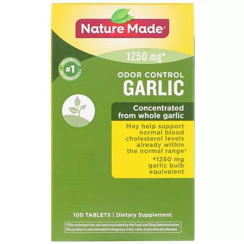 Nature Made, Odor Control, Garlic, 1250 mg, 100 Tablets Review