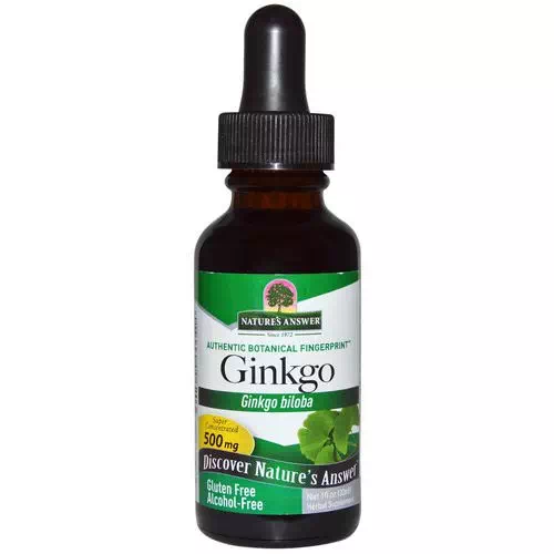 Nature's Answer, Ginkgo, Alcohol-Free, 500 mg, 1 fl oz (30 ml) Review