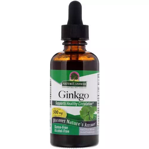 Nature's Answer, Ginkgo, Alcohol-Free, 500 mg, 2 fl oz (60 ml) Review