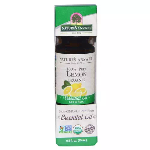 Nature's Answer, Organic Essential Oil, 100% Pure Lemon, 0.5 fl oz (15 ml) Review