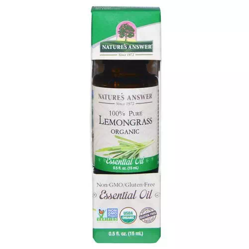 Nature's Answer, Organic Essential Oil, 100% Pure Lemongrass, 0.5 fl oz (15 ml) Review