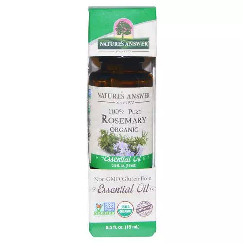 Nature's Answer, Organic Essential Oil, 100% Pure Rosemary, 0.5 fl oz (15 ml) Review