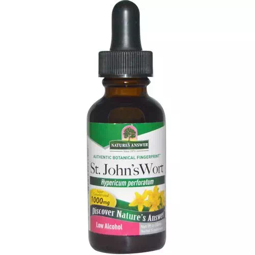 Nature's Answer, St. John's Wort, Low Organic Alcohol, 1000 mg, 1 fl oz (30 ml) Review