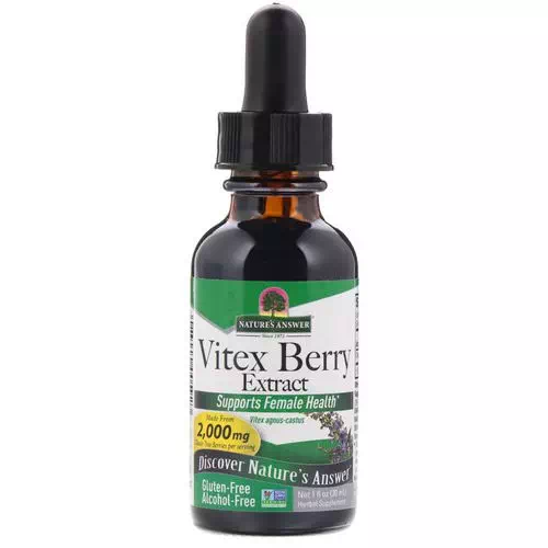 Nature's Answer, Vitex Berry Extract, Alcohol-Free, 2,000 mg, 1 fl oz (30 ml) Review