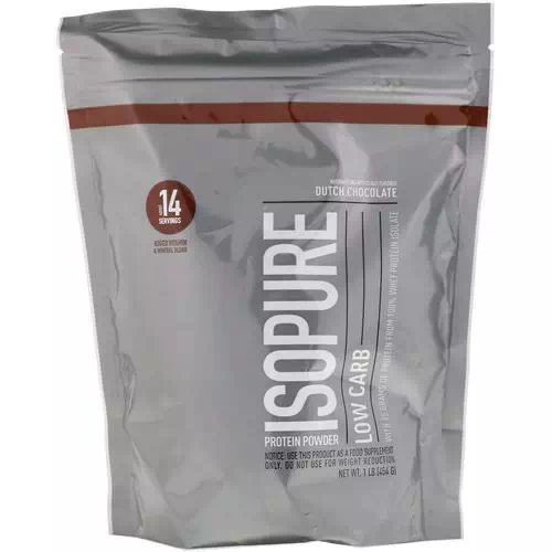 Nature's Best, IsoPure, Low Carb Protein Powder, Dutch Chocolate, 1 lb (454 g) Review