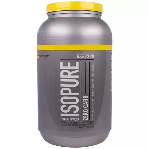 Nature's Best, IsoPure, Zero Carb, Protein Powder, Banana Cream, 3 lbs (1.36 kg) Review