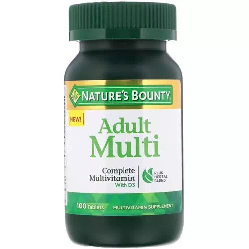 Nature's Bounty, Adult Multi, Complete Multivitamin with D3, 100 Tablets Review