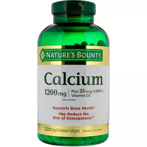 Nature's Bounty, Calcium Plus Vitamin D3, 1200 mg, 220 Rapid Release Softgels Review