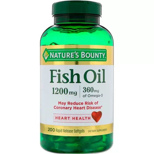 Nature's Bounty, Fish Oil, 1,200 mg, 200 Rapid Release Softgels Review