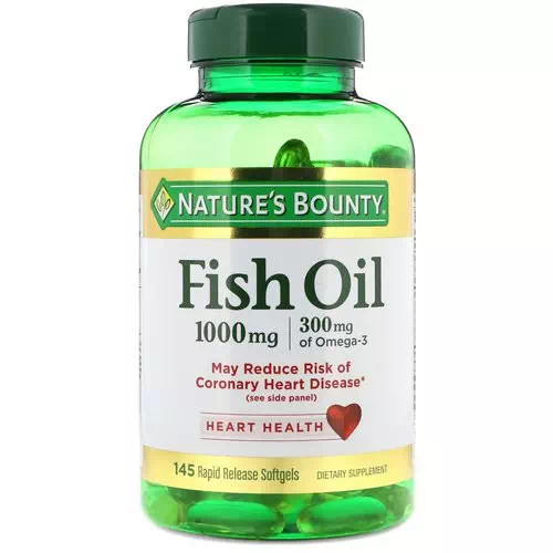Nature's Bounty, Fish Oil, 1000 mg, 145 Rapid Release Softgels Review