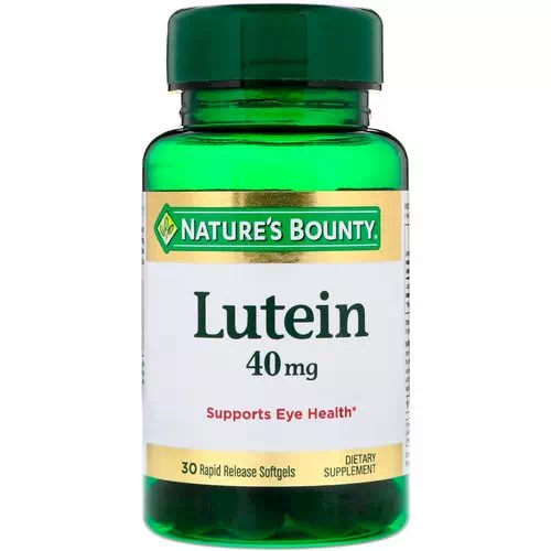 Nature's Bounty, Lutein, 40 mg, 30 Rapid Release Softgels Review