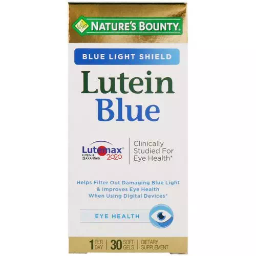 Nature's Bounty, Lutein Blue, 30 Softgels Review