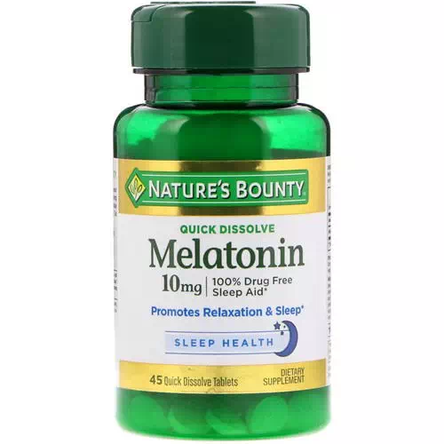 Nature's Bounty, Melatonin, Quick Dissolve, 10 mg, 45 Quick Dissolve Tablets Review