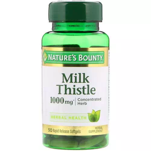 Nature's Bounty, Milk Thistle, 1000 mg, 50 Rapid Release Softgels Review