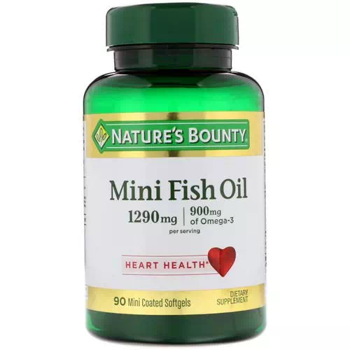 Nature's Bounty, Mini Fish Oil, 1290 mg, 90 Mini Coated Softgels Review