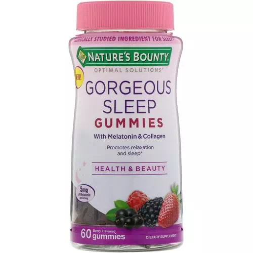 Nature's Bounty, Optimal Solutions, Gorgeous Sleep, Berry Flavored, 60 Gummies Review