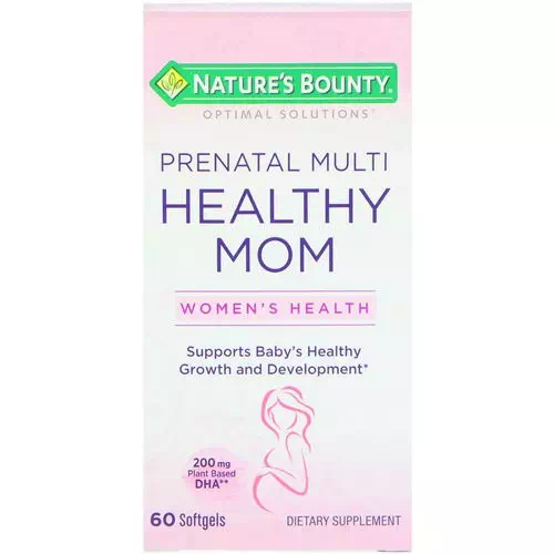 Nature's Bounty, Optimal Solutions, Healthy Mom Prenatal Multi, 60 Softgels Review