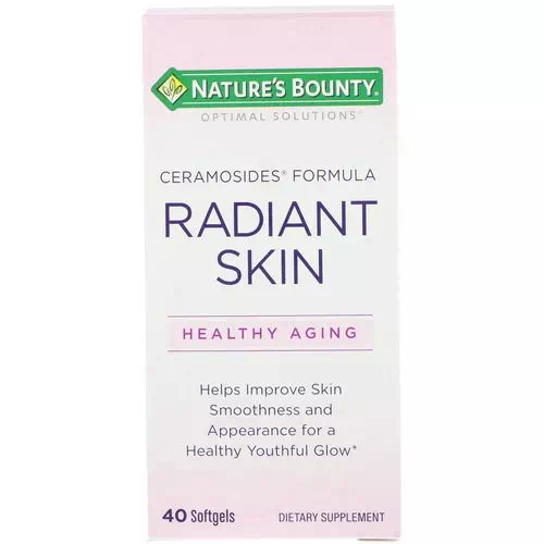 Nature's Bounty, Optimal Solutions, Radiant Skin, Ceramosides Formula, 40 Softgels Review