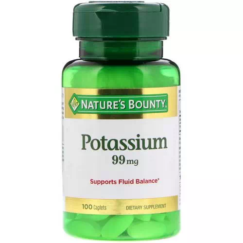 Nature's Bounty, Potassium, 99 mg, 100 Caplets Review