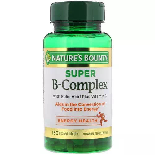 Nature's Bounty, Super B-Complex with Folic Acid Plus Vitamin C, 150 Coated Tablets Review