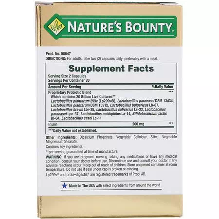 Nature's Bounty Probiotics Strength 10