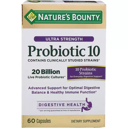 Nature's Bounty, Ultra Strength Probiotic 10, 60 Capsules Review