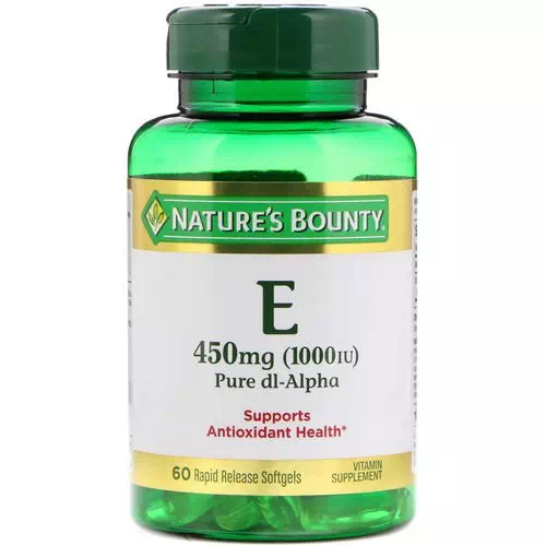 Nature's Bounty, Vitamin E, Pure Dl-Alpha, 450 mg (1000 IU), 60 Rapid Release Softgels Review