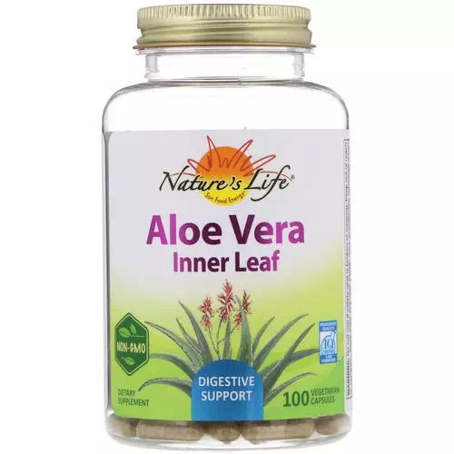 Nature's Herbs, Aloe Vera, Inner Leaf, 100 Vegetarian Capsules Review