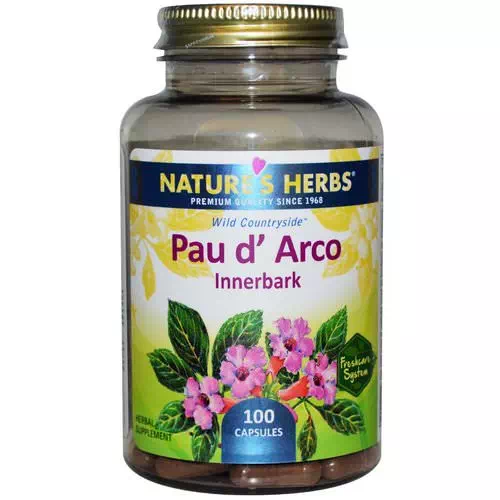 Nature's Herbs, Pau d' Arco, Innerbark, 100 Capsules Review