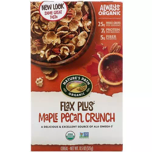 Nature's Path, Organic, Flax Plus Maple Pecan Crunch Cereal, 11.5 oz (325 g) Review