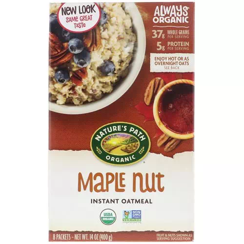 Nature's Path, Organic Instant Oatmeal, Maple Nut, 8 Packets, 14 oz (400 g) Review