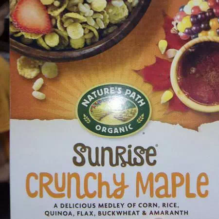 Organic, Sunrise Crunchy Maple Cereal, Gluten Free