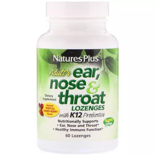 Nature's Plus, Adult's Ear, Nose & Throat Lozenges, Natural Tropical Cherry Berry, 60 Lozenges Review