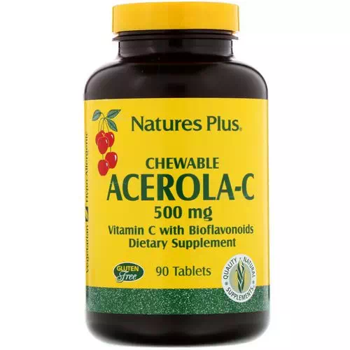 Nature's Plus, Chewable Acerola-C, Vitamin C with Bioflavonoids, 500 mg, 90 Tablets Review