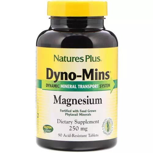 Nature's Plus, Dyno-Mins, Magnesium, 250 mg, 90 Acid-Resistant Tablets Review