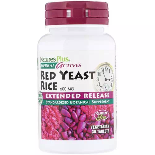 Nature's Plus, Herbal Actives, Red Yeast Rice, 600 mg, 30 Tablets Review
