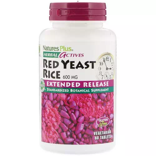 Nature's Plus, Herbal Actives, Red Yeast Rice, 600 mg, 60 Tablets Review
