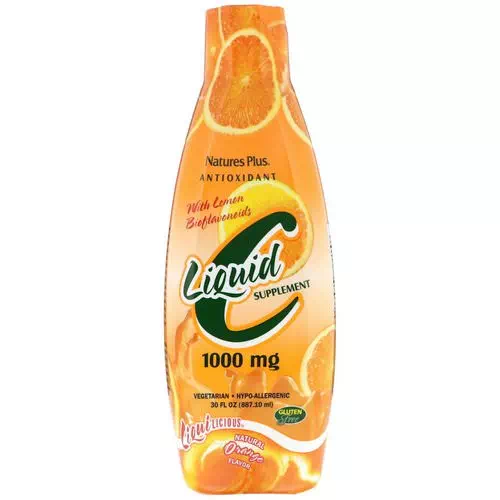 Nature's Plus, Liquid C Supplement, Natural Orange Flavor, 1000 mg, 30 fl oz (887.10 ml) Review